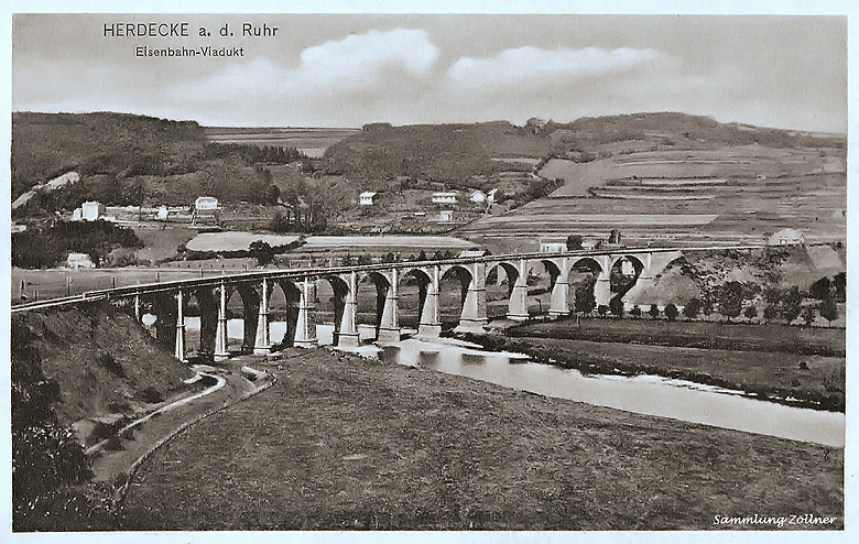Ruhrviadukt Herdecke um 1912