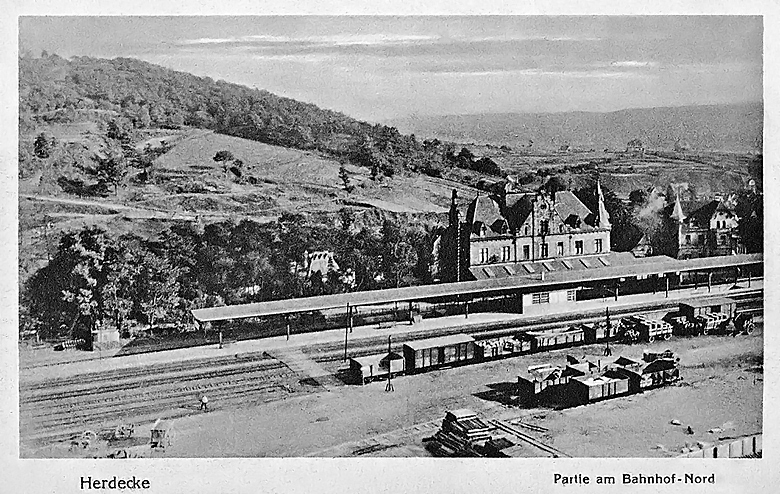 Empfangsgebäde Bahnhof Herdecke um 1920